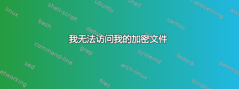 我无法访问我的加密文件