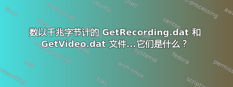 数以千兆字节计的 GetRecording.dat 和 GetVideo.dat 文件...它们是什么？