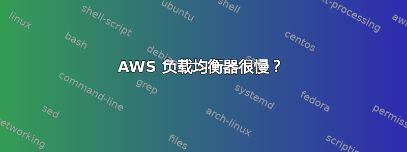 AWS 负载均衡器很慢？