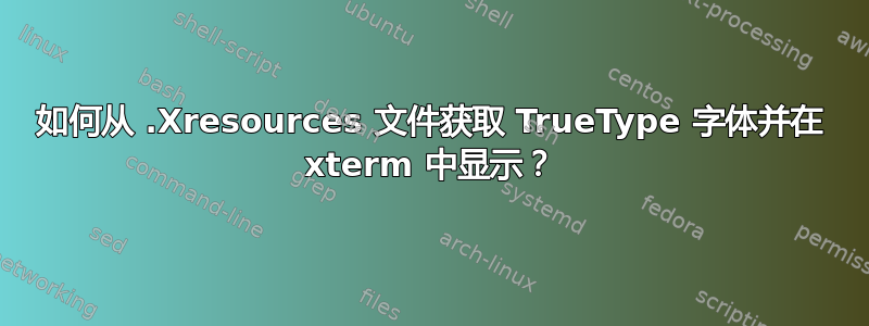 如何从 .Xresources 文件获取 TrueType 字体并在 xterm 中显示？