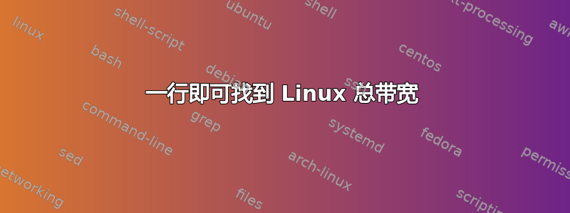 一行即可找到 Linux 总带宽