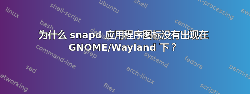 为什么 snapd 应用程序图标没有出现在 GNOME/Wayland 下？