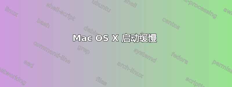 Mac OS X 启动缓慢