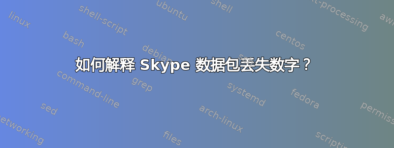 如何解释 Skype 数据包丢失数字？