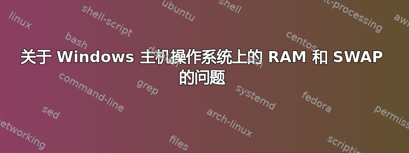 关于 Windows 主机操作系统上的 RAM 和 SWAP 的问题