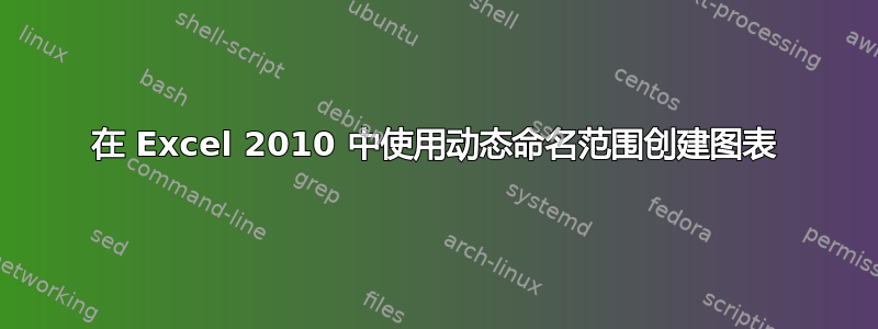 在 Excel 2010 中使用动态命名范围创建图表