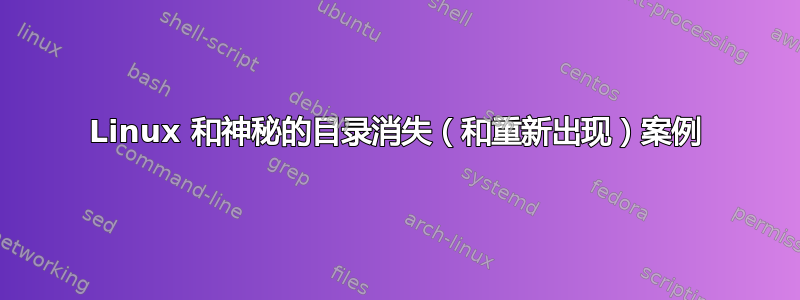 Linux 和神秘的目录消失（和重新出现）案例