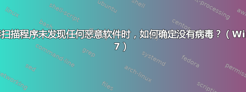 当防病毒扫描程序未发现任何恶意软件时，如何确定没有病毒？（Windows 7）