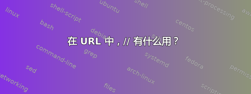 在 URL 中，// 有什么用？