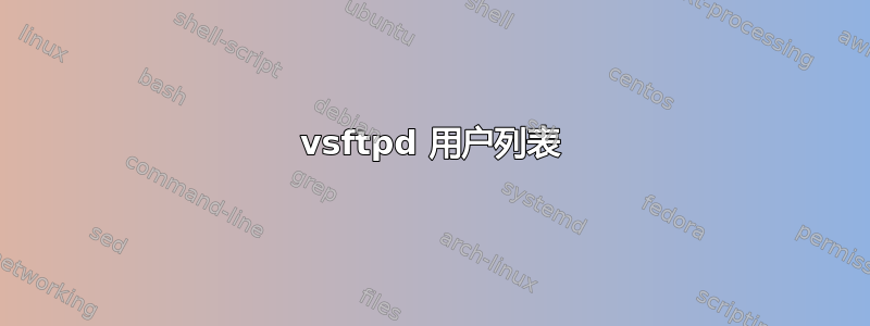 vsftpd 用户列表