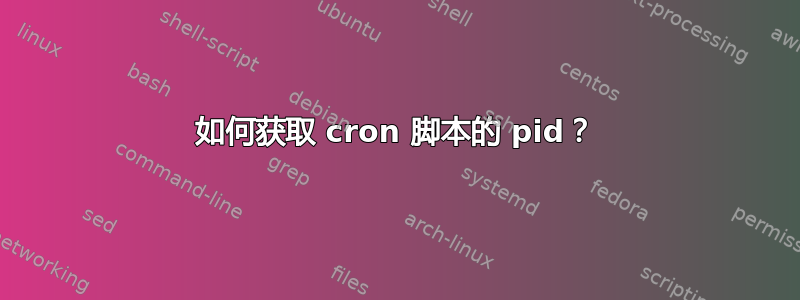 如何获取 cron 脚本的 pid？