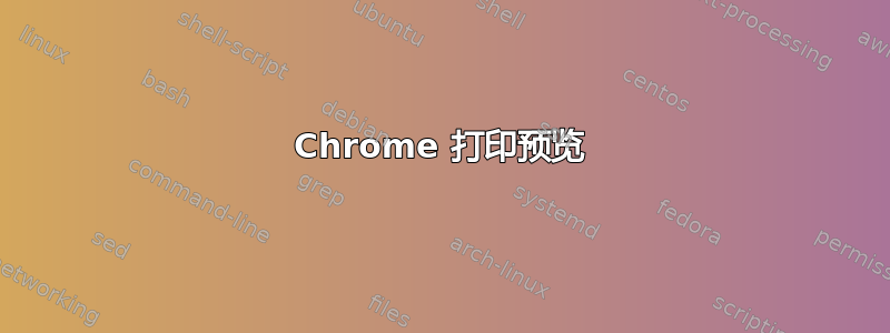 Chrome 打印预览