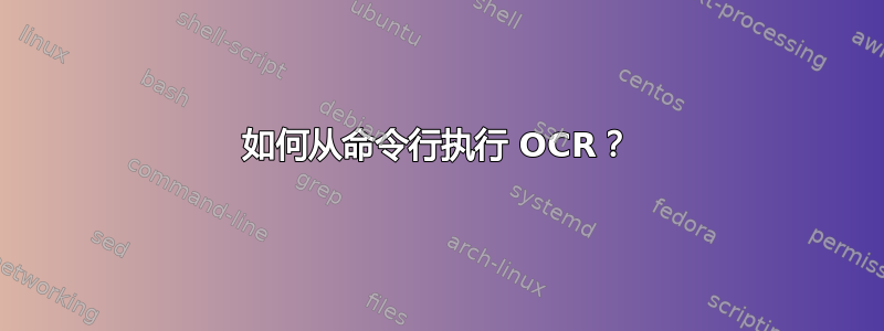 如何从命令行执行 OCR？