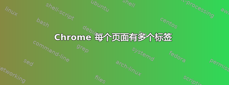 Chrome 每个页面有多个标签