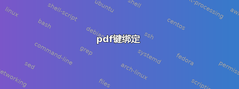 pdf键绑定