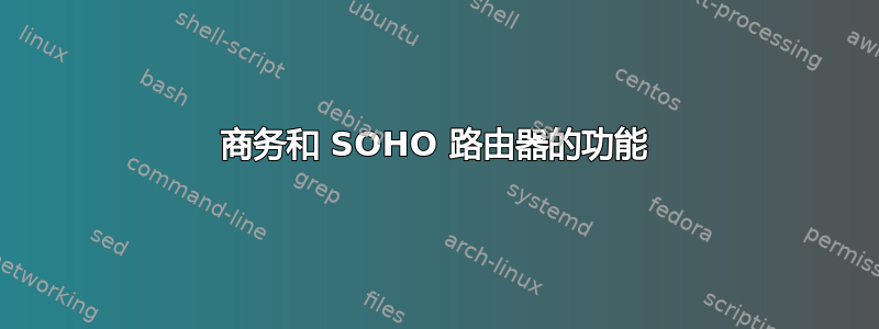 商务和 SOHO 路由器的功能