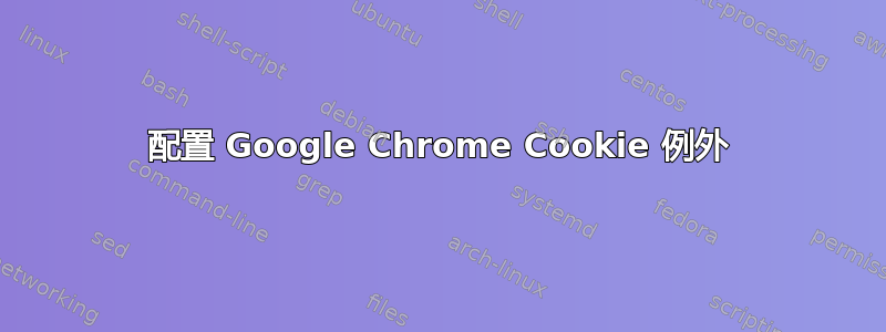 配置 Google Chrome Cookie 例外