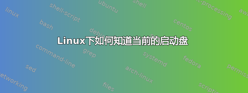 Linux下如何知道当前的启动盘