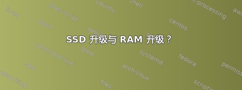 SSD 升级与 RAM 升级？