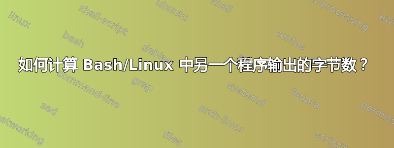 如何计算 Bash/Linux 中另一个程序输出的字节数？