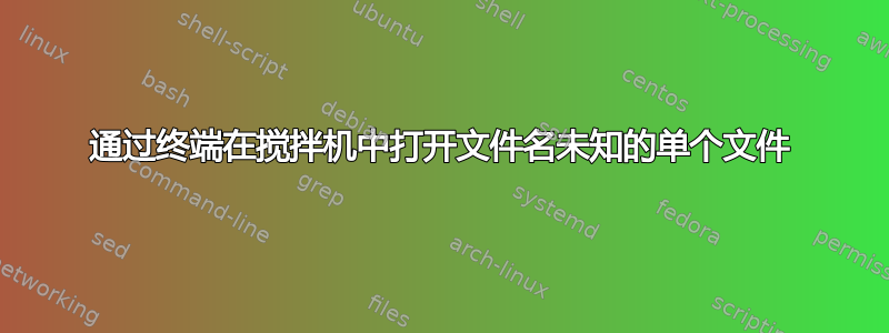 通过终端在搅拌机中打开文件名未知的单个文件