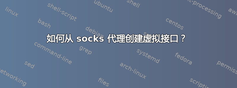 如何从 socks 代理创建虚拟接口？