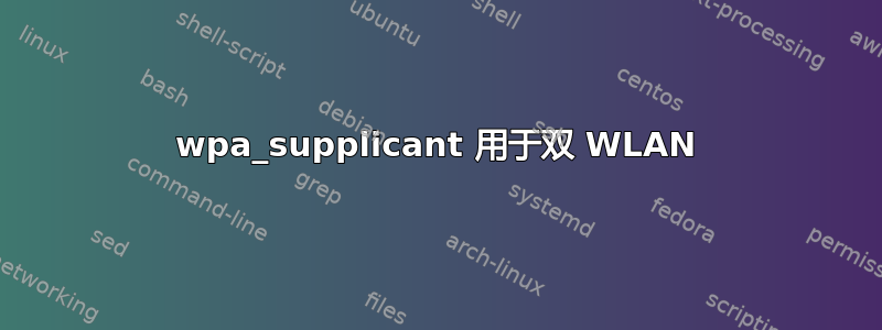 wpa_supplicant 用于双 WLAN