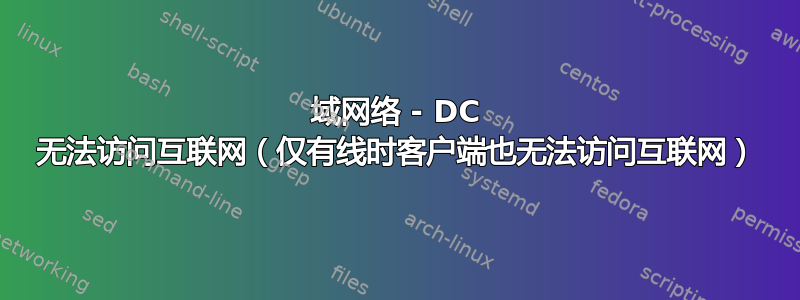 域网络 - DC 无法访问互联网（仅有线时客户端也无法访问互联网）