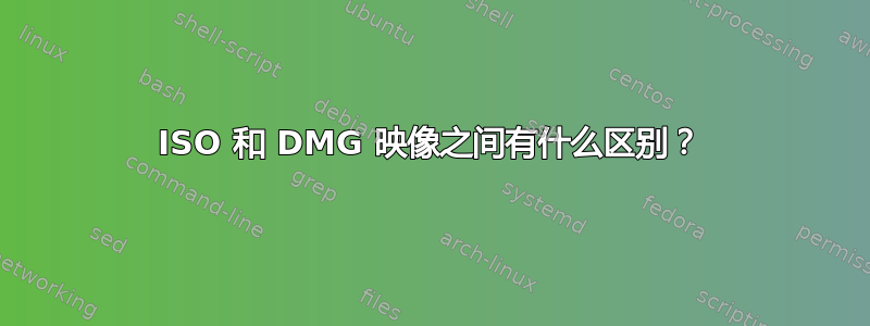 ISO 和 DMG 映像之间有什么区别？