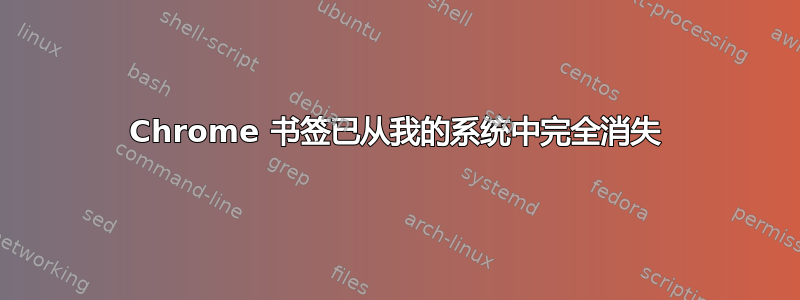 Chrome 书签已从我的系统中完全消失