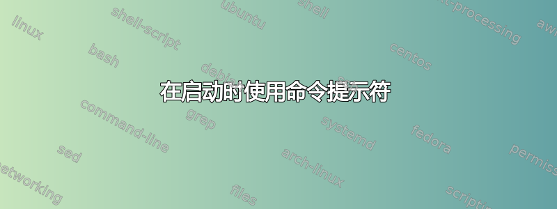 在启动时使用命令提示符