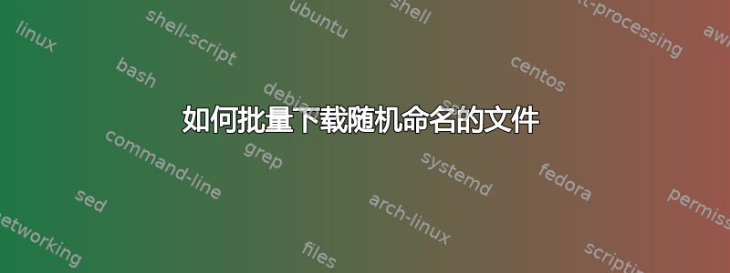 如何批量下载随机命名的文件