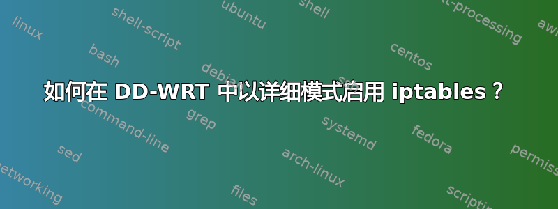 如何在 DD-WRT 中以详细模式启用 iptables？