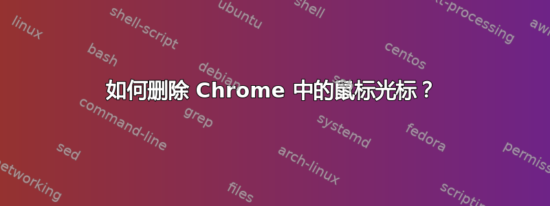 如何删除 Chrome 中的鼠标光标？