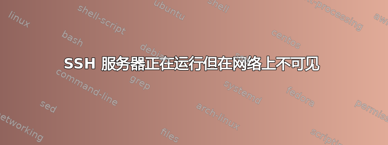 SSH 服务器正在运行但在网络上不可见