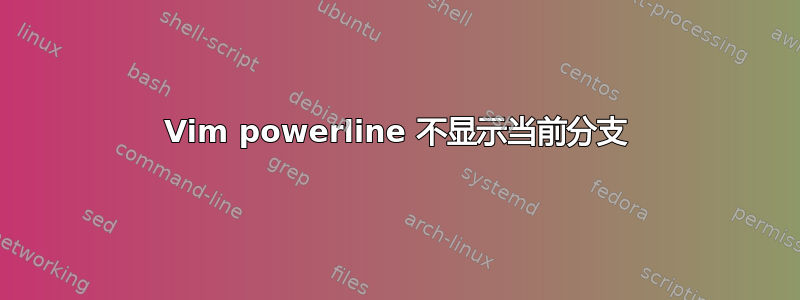 Vim powerline 不显示当前分支