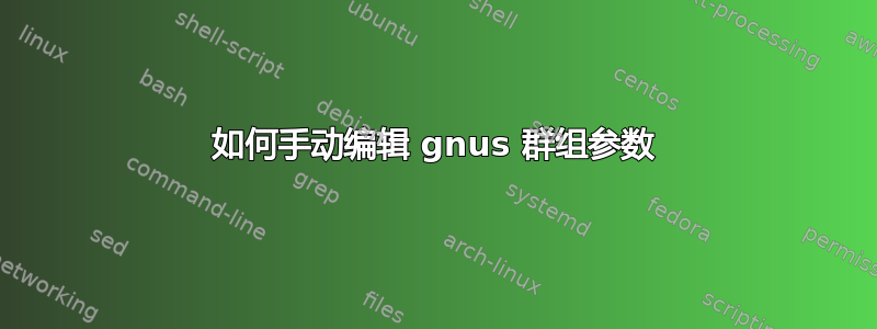 如何手动编辑 gnus 群组参数