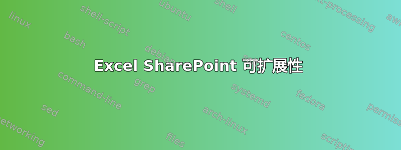 Excel SharePoint 可扩展性