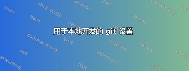 用于本地开发的 git 设置