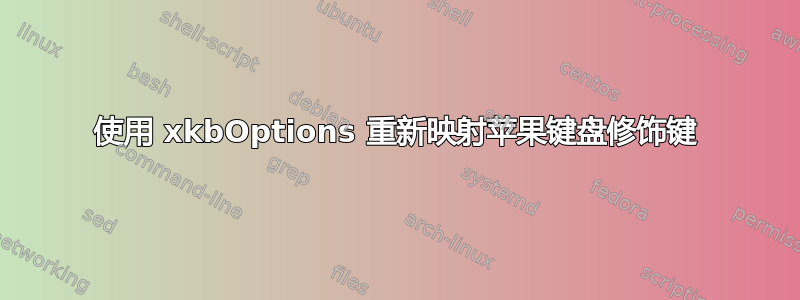 使用 xkbOptions 重新映射苹果键盘修饰键