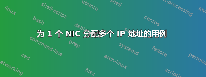 为 1 个 NIC 分配多个 IP 地址的用例