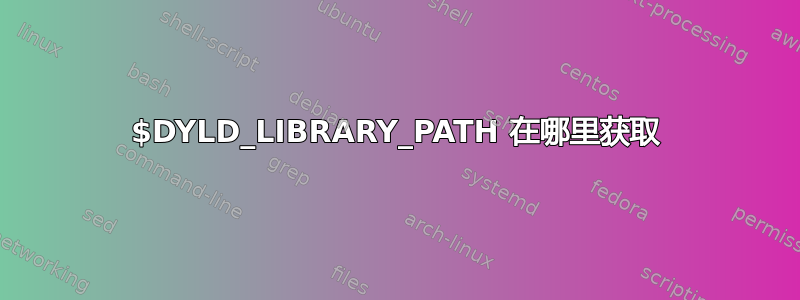 $DYLD_LIBRARY_PATH 在哪里获取