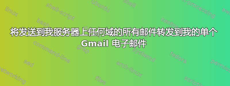 将发送到我服务器上任何域的所有邮件转发到我的单个 Gmail 电子邮件