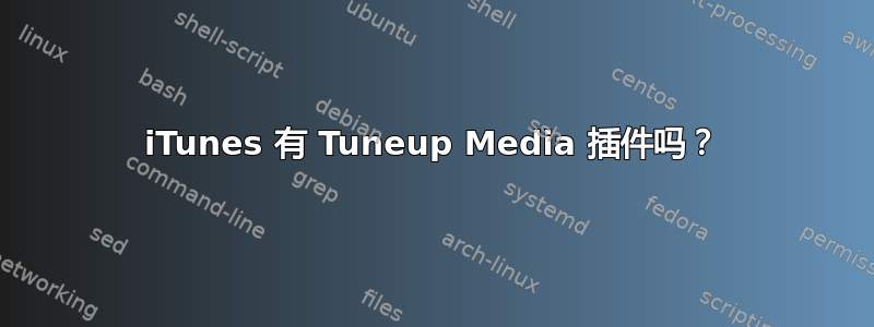 iTunes 有 Tuneup Media 插件吗？