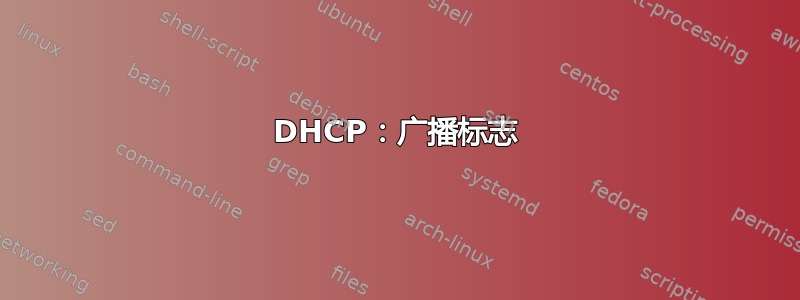 DHCP：广播标志