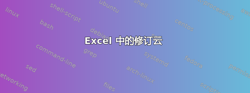 Excel 中的修订云