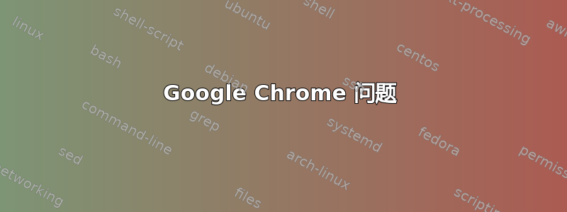 Google Chrome 问题