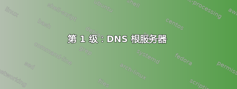 第 1 级：DNS 根服务器