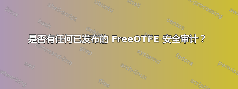 是否有任何已发布的 FreeOTFE 安全审计？