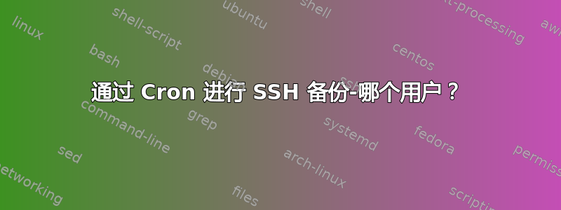 通过 Cron 进行 SSH 备份-哪个用户？